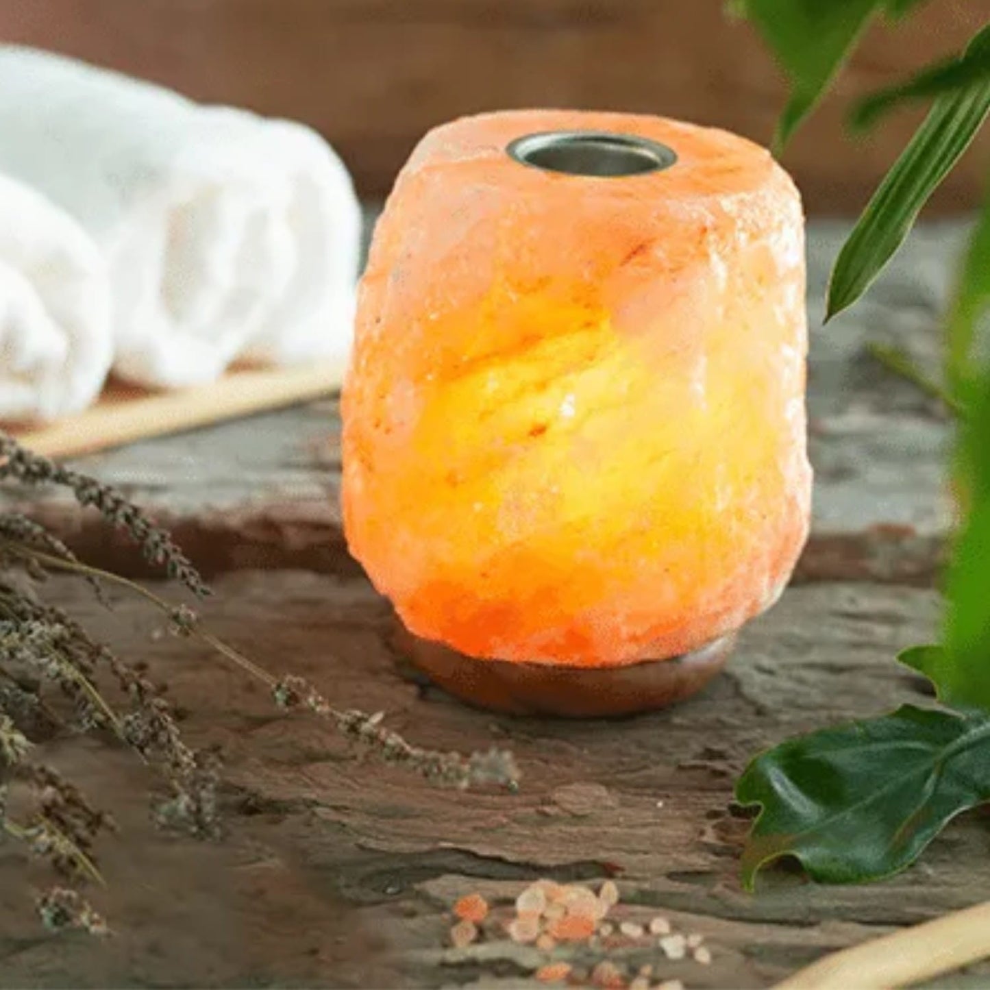 Luminária de Sal Rosa do Himalaia