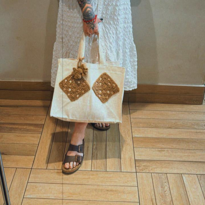 Bolsa sacola Crochê