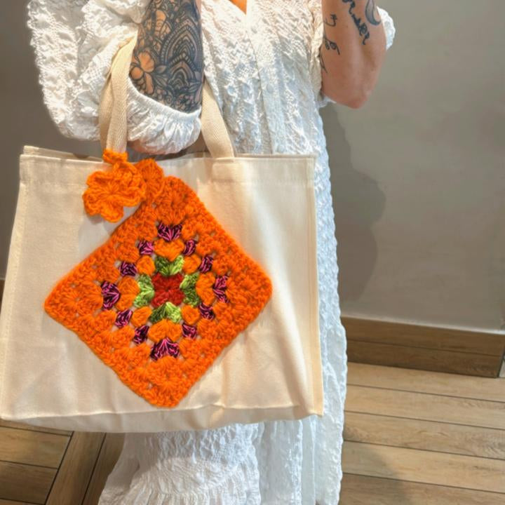 Bolsa sacola Crochê