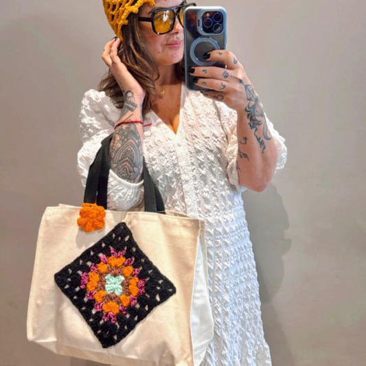 Bolsa sacola Crochê