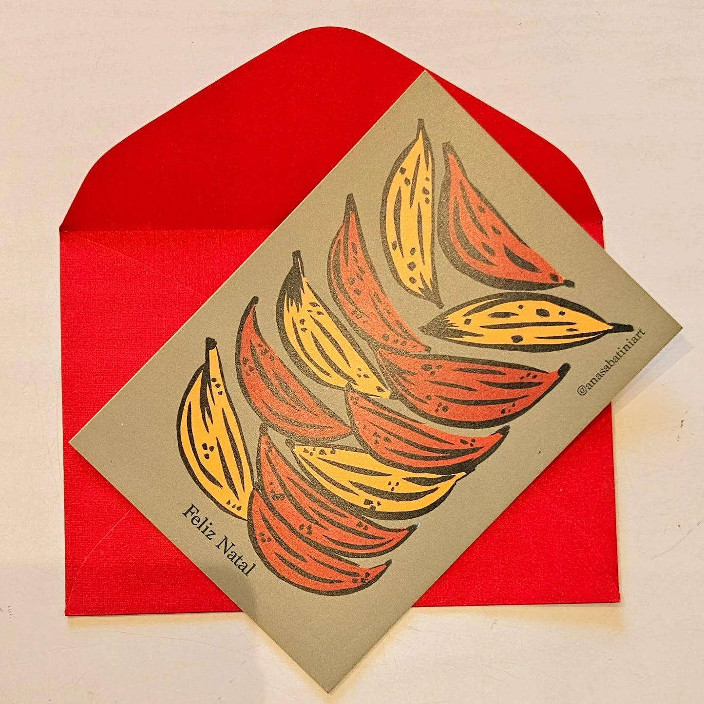 Cartão Feliz Natal – Ilustração Exclusiva Banana