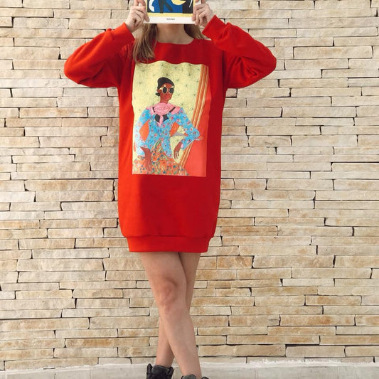 Moleton Vestido Fashion